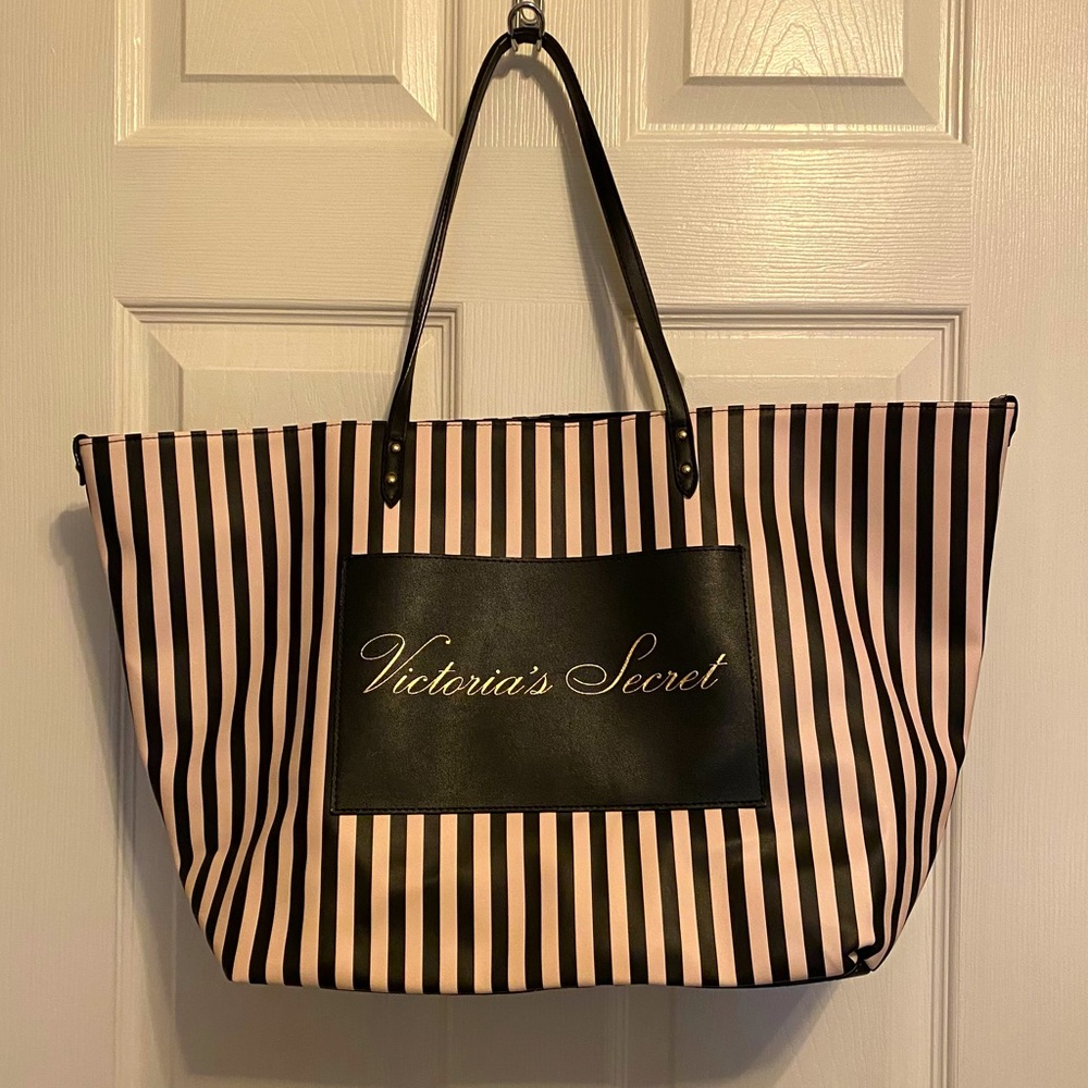 NWOT Victoria’s Secret striped tote bag